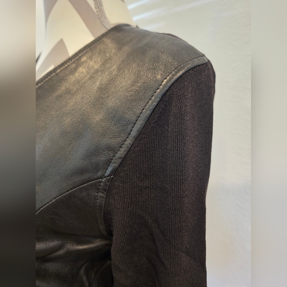 Anne Klein Women's Genuine Leather  Jacket  Sweater - Item 057 - Picture 11 of 14